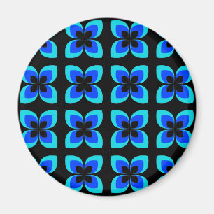 Imán Brillante Modelo De Flor Azul De Dos Tonos