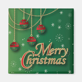 Imán Brillante Navidad Verde