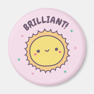 Imán Brillante Niños Sol Motivación Lindo