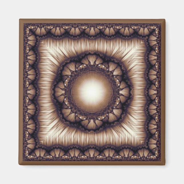 Imán Brillante ornamento floral moderno (Frente)