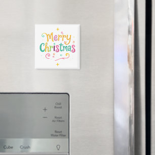 Imán Brillante y fresco Feliz Navidad