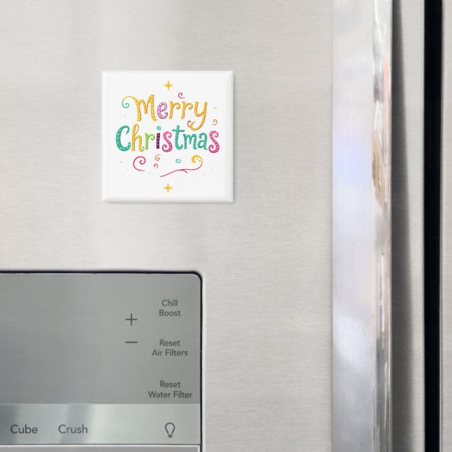 Imán Brillante y fresco Feliz Navidad (In situ (nevera))