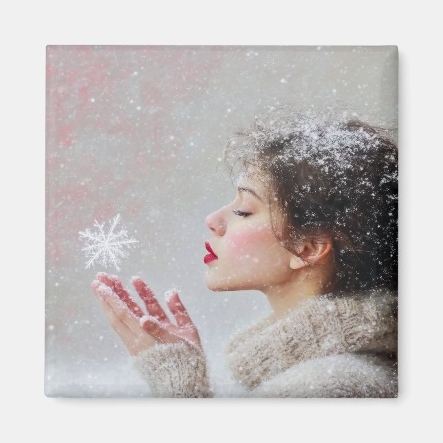 Imán Brillantes de nieve (Frente)