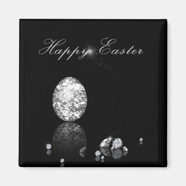 Imán Brillantes Diamantes de Huevos de Pascua - Magnet (Frente)