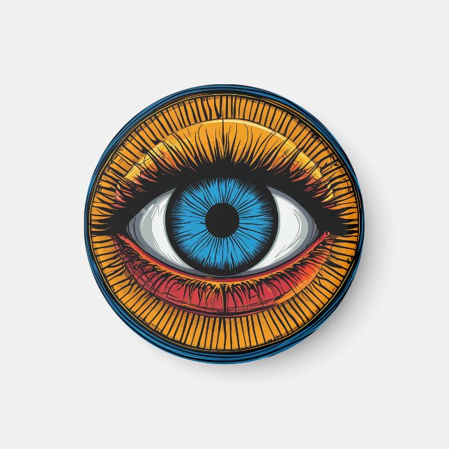 Imán Brillo Maligno del Ojo Vibrante ✨ Artístico Protec (Frente)