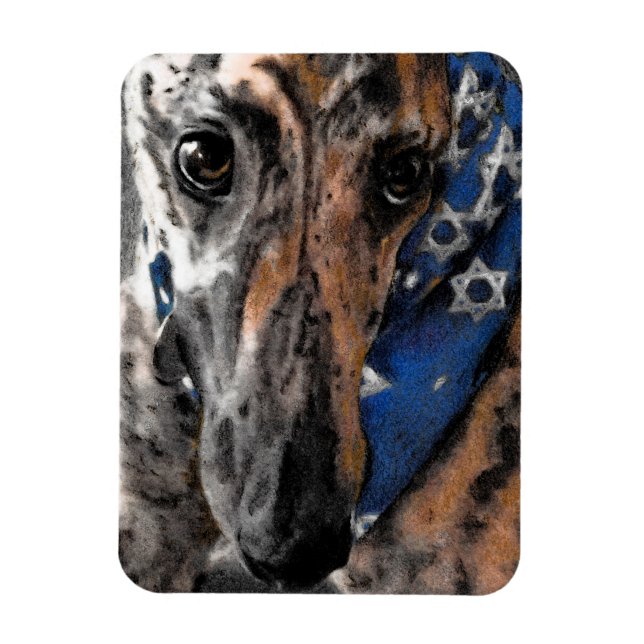 Imán Brindle Greyhound en sus vacaciones en Bandana (Vertical)