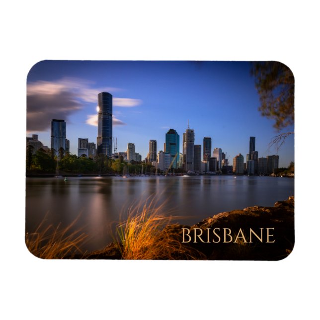 Imán Brisbane, Australia Skyline desde otro río (Horizontal)