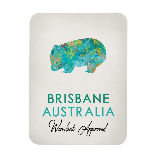Imán Brisbane Australia Wombat (Vertical)