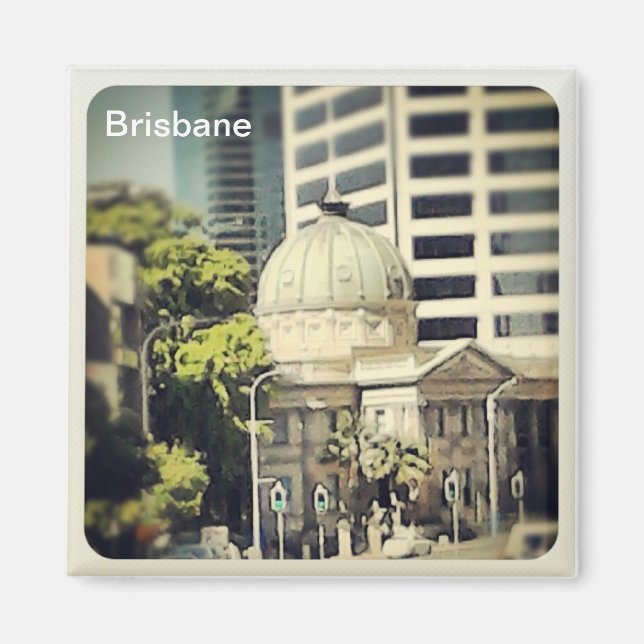 Imán Brisbane - Personalizados albergan imanes (Frente)