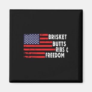 Imán Brisket Butts Ribs And Freedom Bbq Bandera Estadou