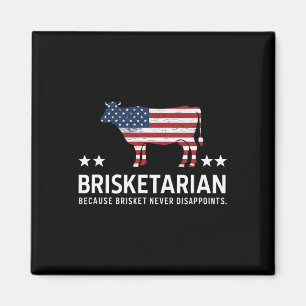 Imán Brisketarian Brisket Bbq Meat Humor Bbq Hombres