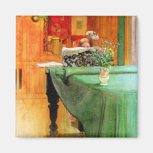 Imán Brita al piano de Carl Larsson, Arte Antiguo