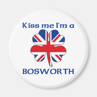 Imán Británico personalizado me besa, soy bosworth