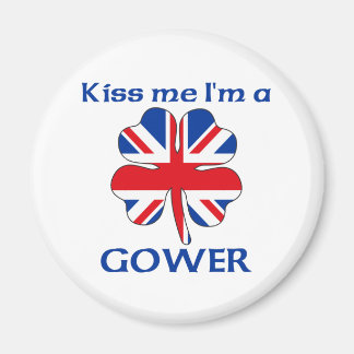 Imán Británico personalizado me besa, soy Gower