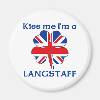 Imán Británico personalizado me besa, soy Langstaff