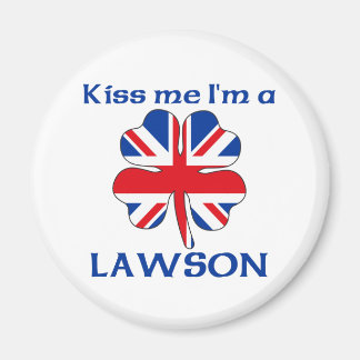 Imán Británico personalizado me besa, soy Lawson