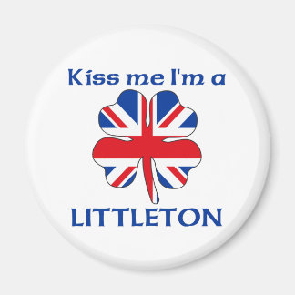 Imán Británico personalizado me besa, soy Littleton