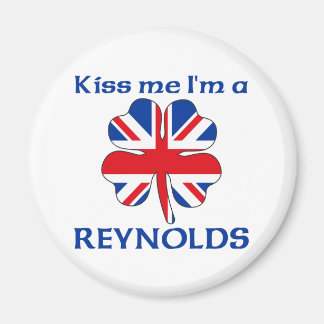 Imán Británico personalizado me besa, soy reynolds