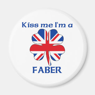 Imán Británicos personalizados me besan que soy Faber