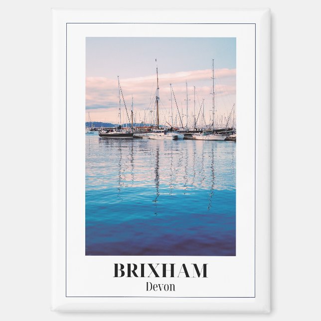 Imán Brixham, Riviera Inglesa, Devon, Cornwall (Anverso)