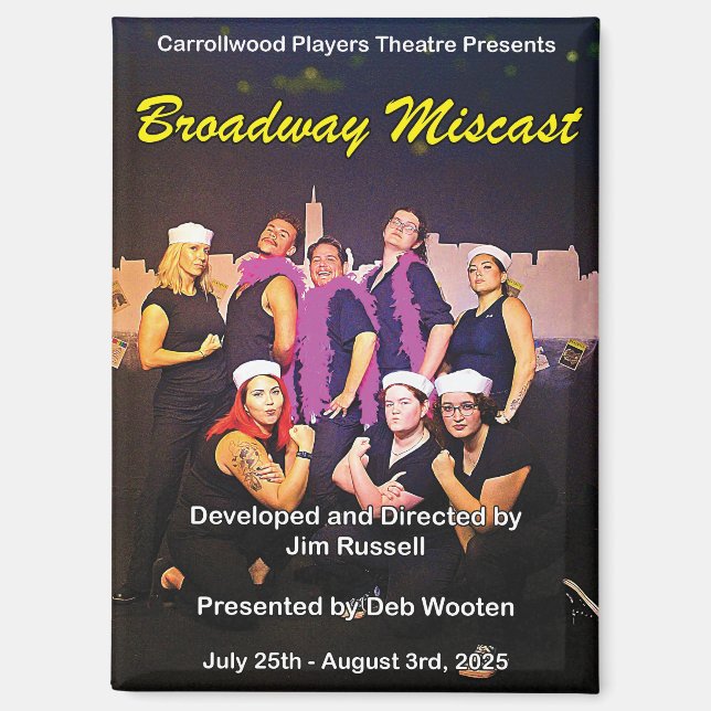 Imán Broadway Miscast Poster Magnet (Anverso)