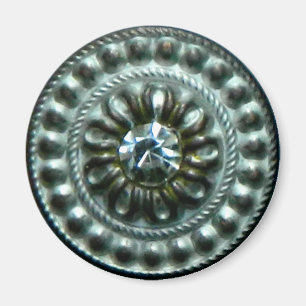 Imán Broche de plata antigua con la gema