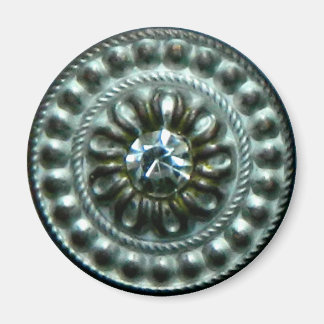 Imán Broche de plata antiguo con gema