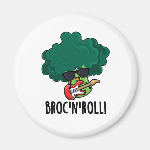 Imán Brock And Roll Funny Veggie Broccoli Pun