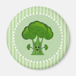 Imán Brócoli Verde Feliz