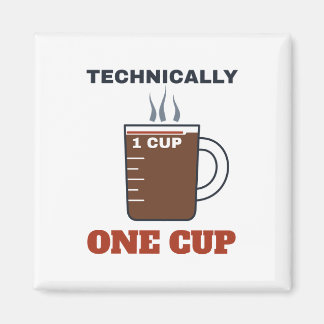 Imán Broma de adicto al café técnicamente una taza