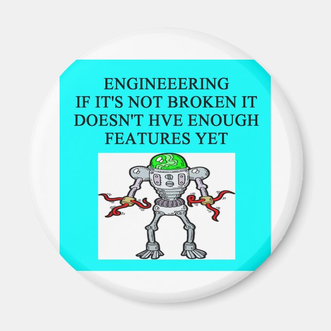 Imán broma de INGENIERÍA (Frente)