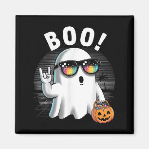 Imán Bromista de Fantasma Retro Halloween Calabaza Funn