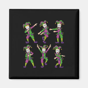 Imán Bromistas bailarines Mardi Gras Chicas niños diver