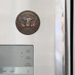 Imán Bronce Metálico Estados Unidos 250 Aniversario