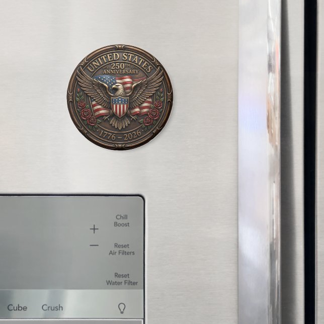 Imán Bronce Metálico Estados Unidos 250 Aniversario (In situ (nevera))