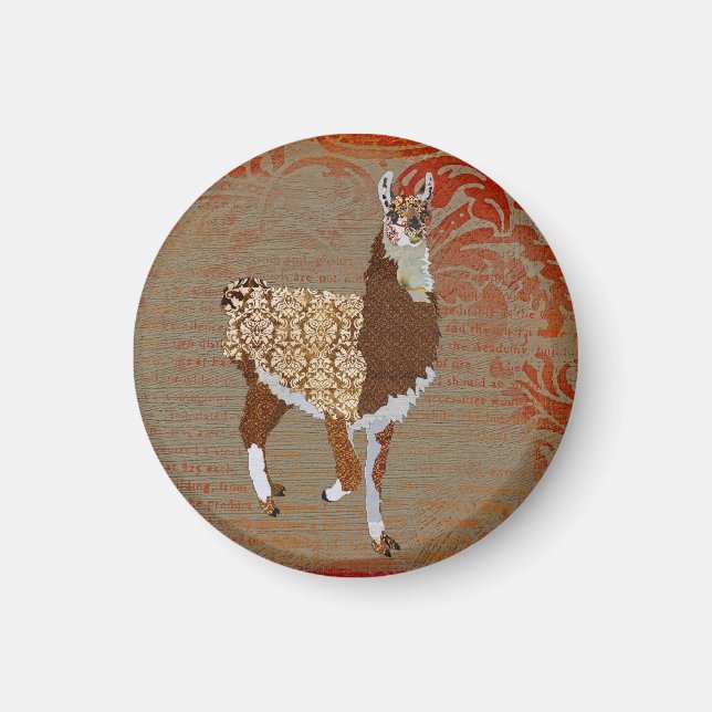 Imán Bronze Llama Magnet (Frente)