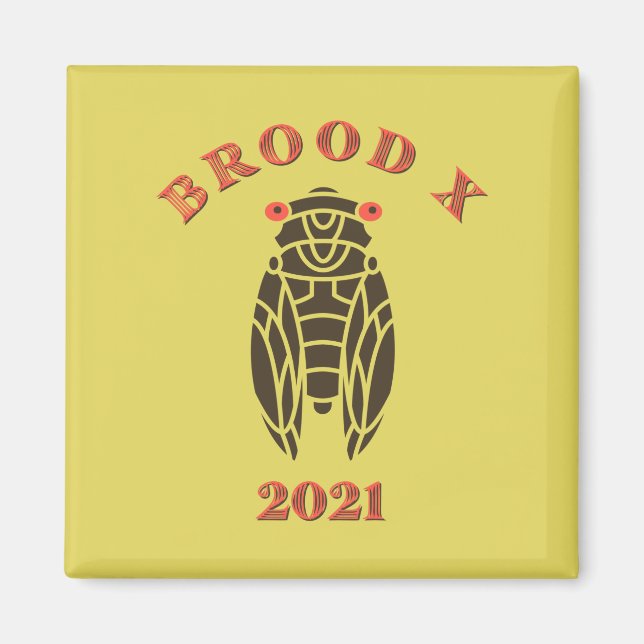 Imán Brood X Great Eastern Cicada 2021 (Frente)