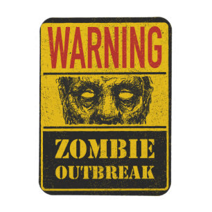 Imán Brote de poster Zombie. Junta de Rótulo con zombi