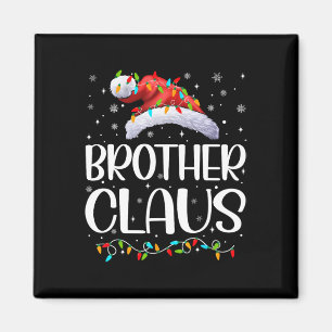 Imán Brother Claus Xmas enciende Navidades Pajama Match