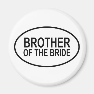 Imán Brother de la novia que casa óvalo