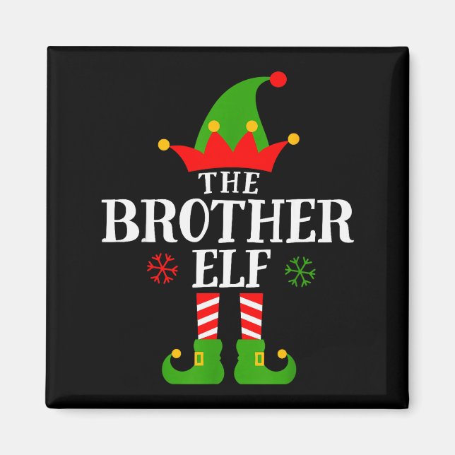 Imán Brother Elf Funny Matching Family Group Christmas  (Frente)