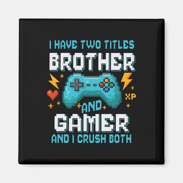 Imán Brotherand Gamer Pixel Console Video Game Player G (Frente)