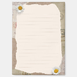 Imán Brown Beige Vintage Scrapbook Lined Notes