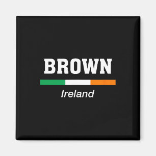 Imán Brown Irish Family Name St Patricks Day Ireland Fl