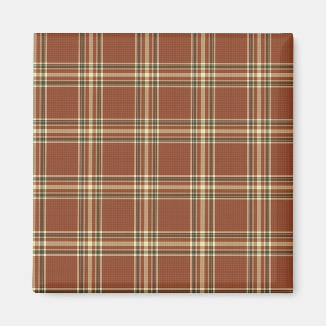 Imán Brown Tartan Magnet (Frente)