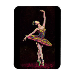 Imán Brown Tutu Ballerina Puzzle – Stunning Dance Art w