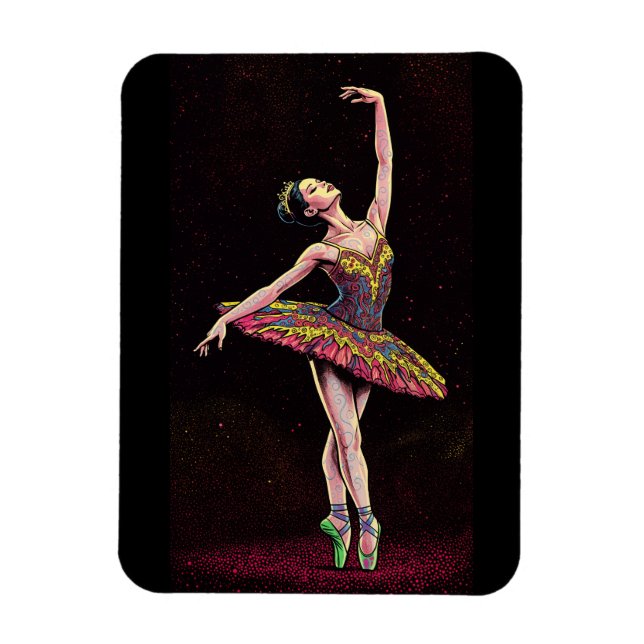 Imán Brown Tutu Ballerina Puzzle – Stunning Dance Art w (Vertical)