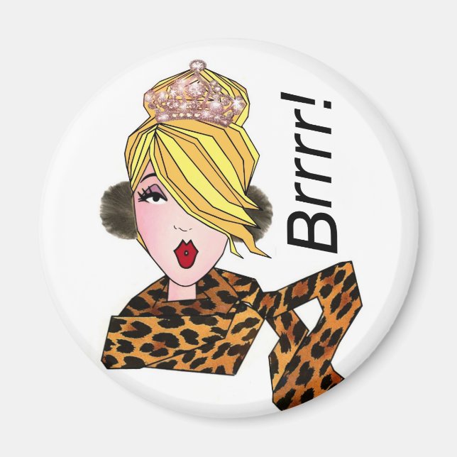 Imán "¡Brrr! ¡Es frío!" Diva Magnet (Frente)