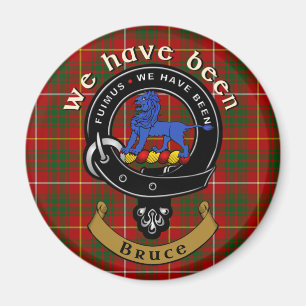 Imán Bruce Clan Badge & Tartan