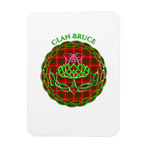 Imán Bruce Scottish Tartán Celtic Thistle